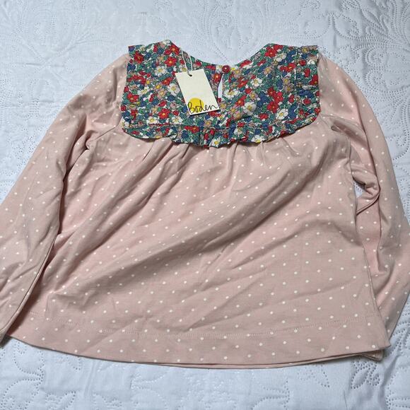 NWT Mini Boden Floral Collar Shirt Size 5/6 - Picture 4 of 5